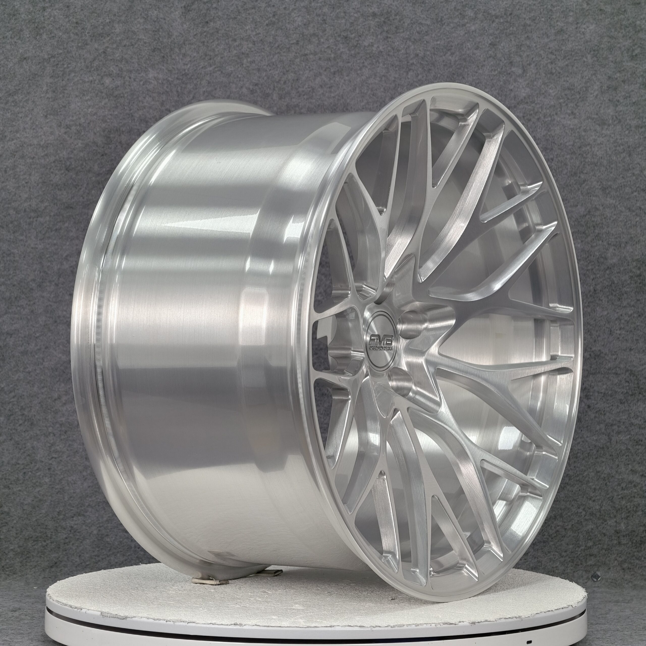 FMB Weave forged monoblock wheel in brushed aluminum