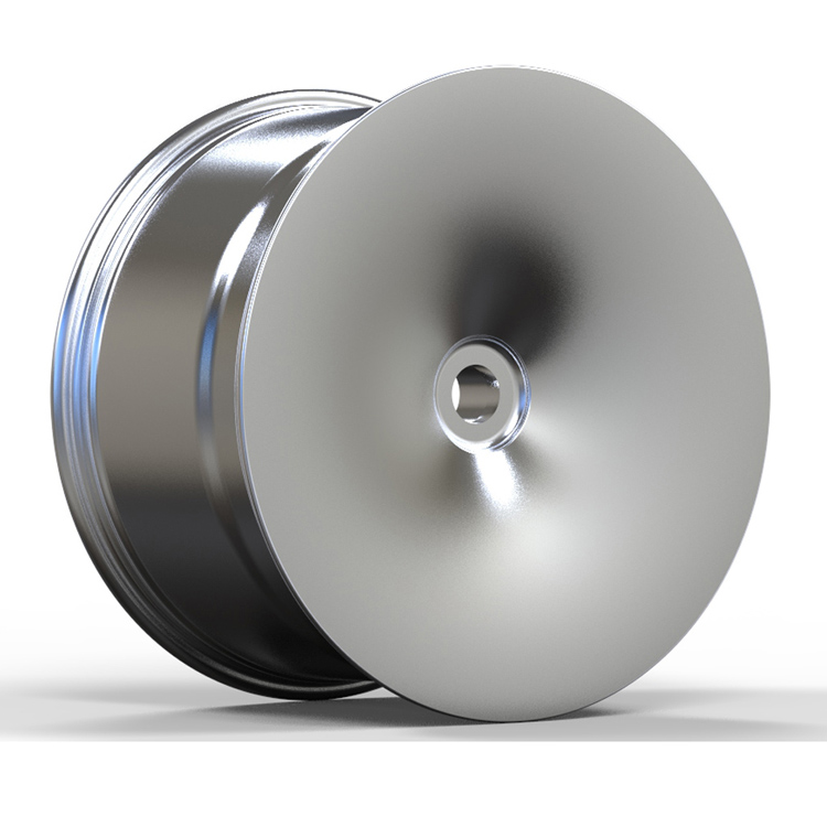Forged 6061-T6 aluminum billet and wheel cross-section showing grain structure
